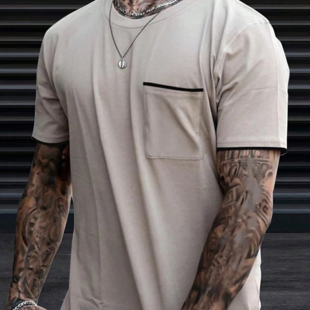 Men’s crewneck short sleeve casual shirt